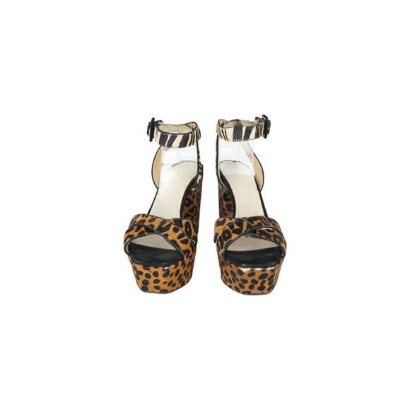SCHUTZ Pony Hair Zebra and Leopard Sandals